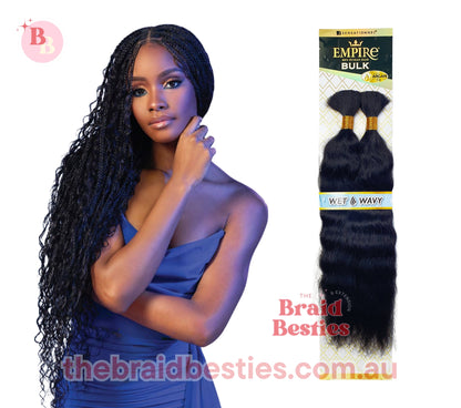 Human Hair Braids Sensationnel Empire 100% HH - Wet & Wavy French Bulk 18"