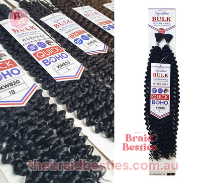 Human Hair Blend Braids Kima Signature Bulk- Water Wave 20"