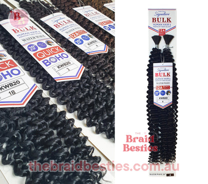 Human Hair Blend Braids Kima Signature Bulk- Water Wave 20"