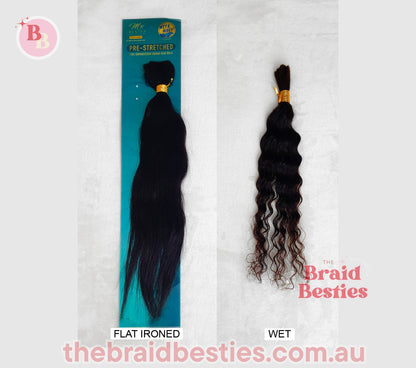 Human Hair Braids My Tresses Gold Label Unprocessed 100% HH- Wet N Wavy Splash Deep Bulk 18"