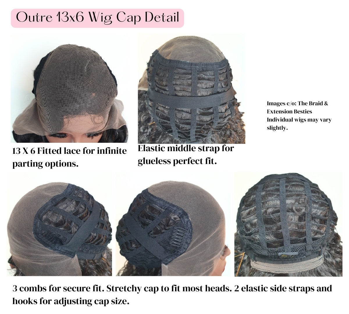 Outre Glueless 13X6 HD Lace Wig Wig Cap Detail