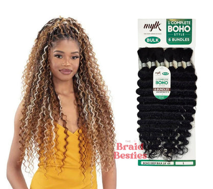 Outre Mylk- 100% Human Hair Braid - Deep Bulk 18" - 6 Bundles