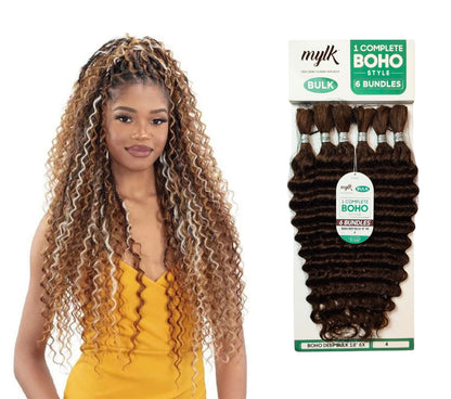 Outre Mylk- 100% Human Hair Braid - Deep Bulk 18" - Colour 1B: BLACK