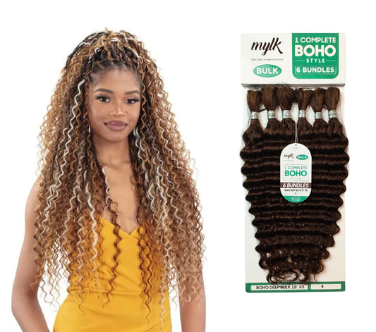 Outre Mylk- 100% Human Hair Braid - Deep Bulk 18" - Colour 1B: BLACK