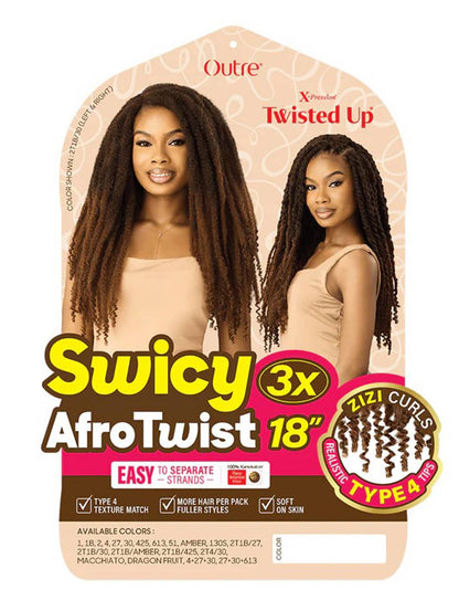 Outre Swicy Afro Twist 18" - Marley Crochet Braid - 3 x Bundles