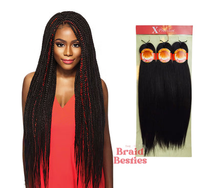 Outre X-Pression Ultra Braid 32" - Pre-Stretched Braiding Hair - Colour 1B: BLACK