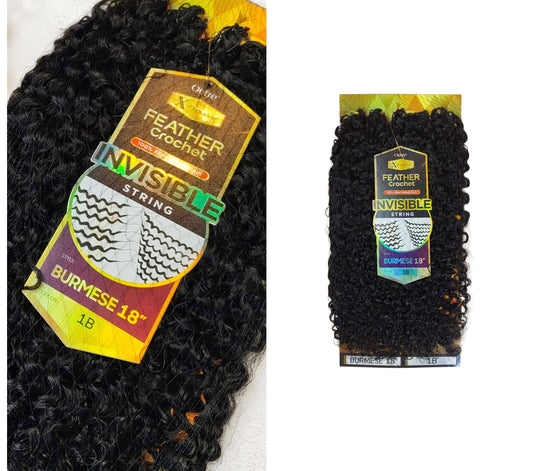 Outre Xpression 100% Human Hair (Miracle Knots) Feather Crochet - Burmese 18"