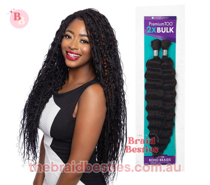 Human Hair Blend Braids Premium Too 2x Bulk- Deep Bulk 18"