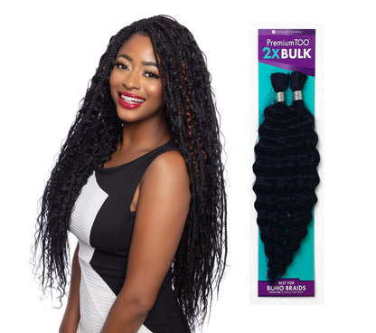 Human Hair Blend Braids Premium Too 2x Bulk- Deep Bulk 18"