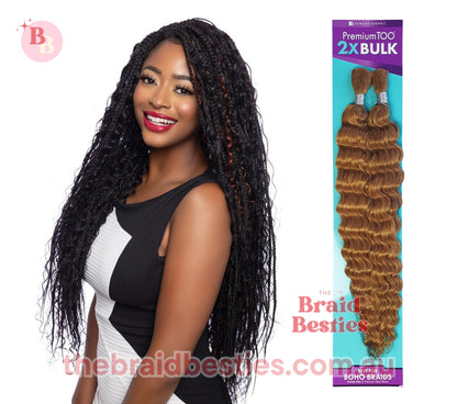 Human Hair Blend Braids Premium Too 2x Bulk- Deep Bulk 22"