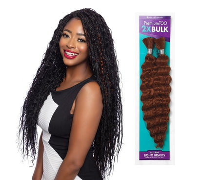 Human Hair Blend Braids Premium Too 2x Bulk- Deep Bulk 18"