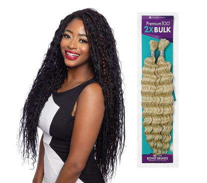 Human Hair Blend Braids Premium Too 2x Bulk- Deep Bulk 18"