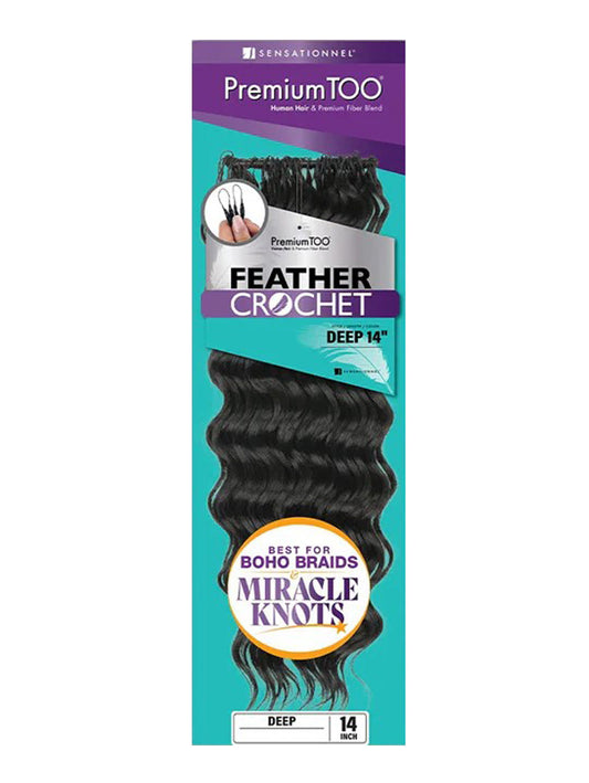 Sensationnel Premium Too - Human Hair Blend (Miracle Knots) Feather Crochet - Deep 14" Main Product Image