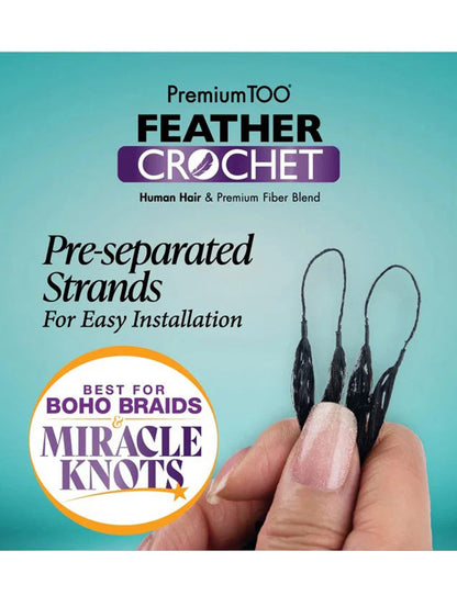 Sensationnel Premium Too - Human Hair Blend (Miracle Knots) Feather Crochet - Deep 14" Product Details