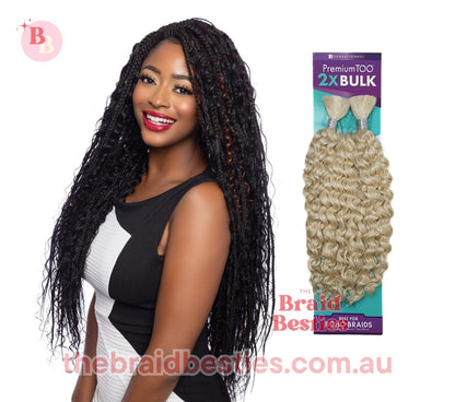 Human Hair Blend Braids Premium Too 2x Bulk- Water Wave Bulk 18"