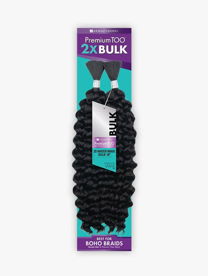 Human Hair Blend Braids Premium Too 2x Bulk- Water Wave Bulk 18"