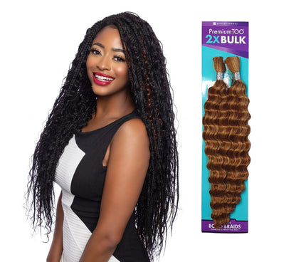 Human Hair Blend Braids Premium Too 2x Bulk- Deep Bulk 18"