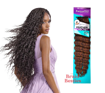 Sensationnel Premium Too - Human Hair Blend (Miracle Knots) Feather Crochet - Deep 18"