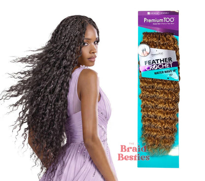 Sensationnel Premium Too - Human Hair Blend (Miracle Knots) Feather Crochet - Water Wave 18"