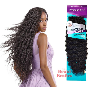 Sensationnel Premium Too - Human Hair Blend (Miracle Knots) Feather Crochet - Water Wave 18"