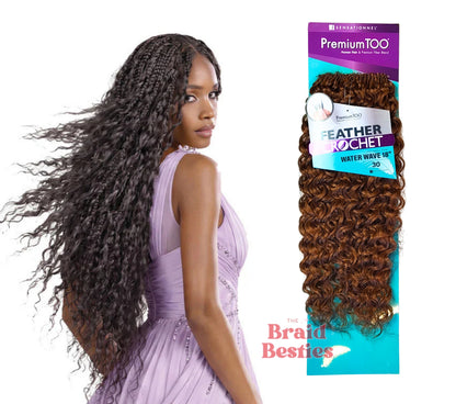 Sensationnel Premium Too - Human Hair Blend (Miracle Knots) Feather Crochet - Water Wave 18"