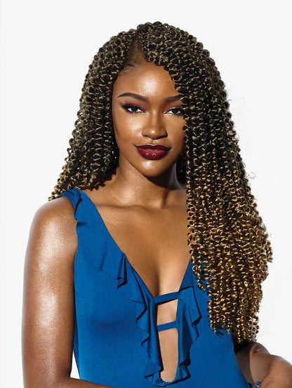 3 x RUWA Water Wave 18" Crochet Braid Model Front