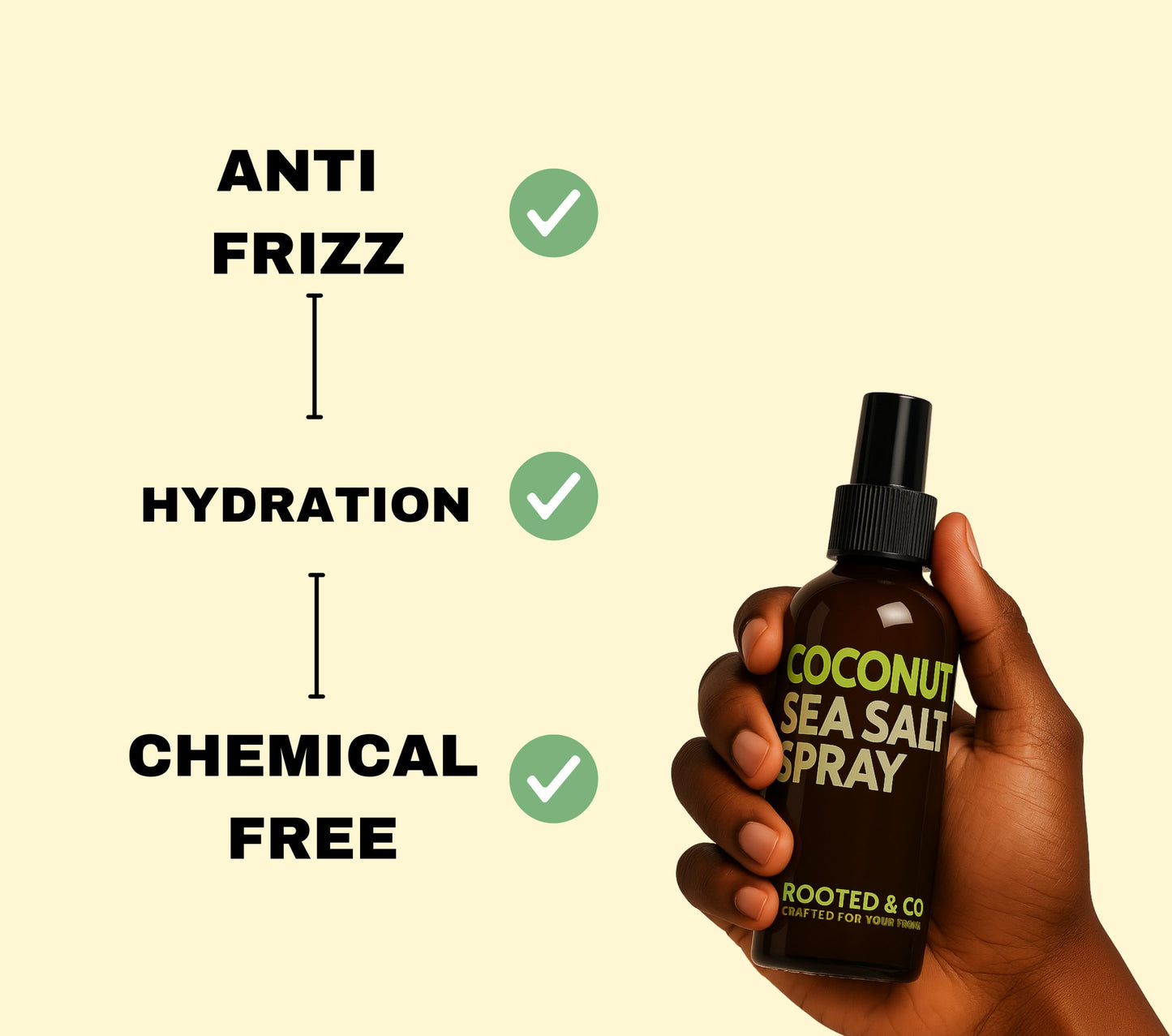 Rooted&Co Coconut Sea Salt Spray (125 ml)