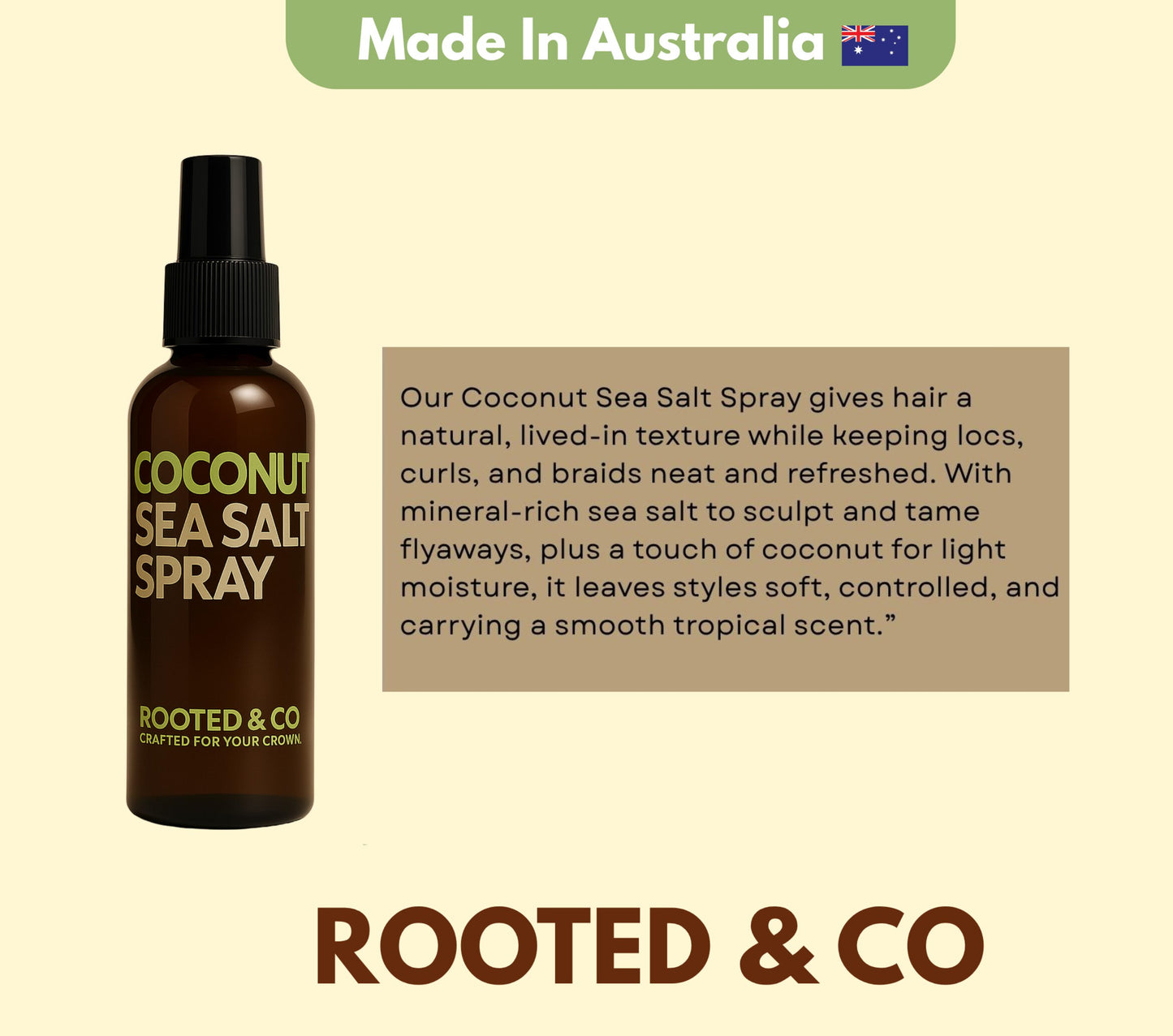 Rooted&Co Coconut Sea Salt Spray (125 ml)