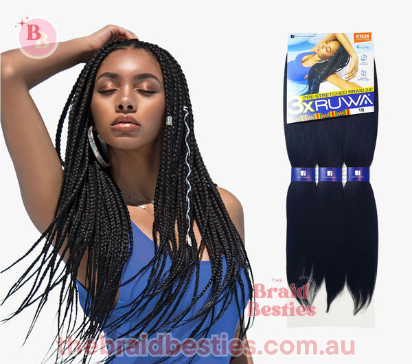 Sensationnel RUWA 24" PreStretched Braiding Hair 3 Bundles The