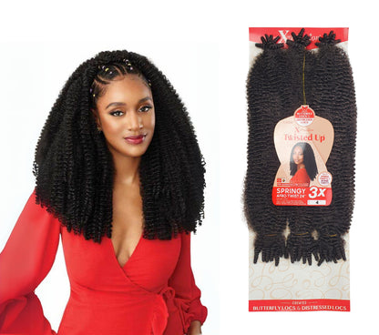 Outre Twisted Up 3x Springy Afro Twist 24" Crochet braid Colour 4: Chocolate Brown