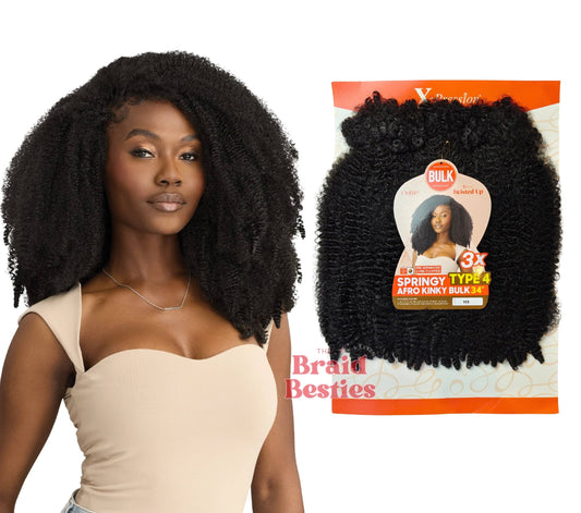 Outre Type 4 Springy Afro Kinky Bulk 34" - Marley Crochet Braid - 3 x Bundles
