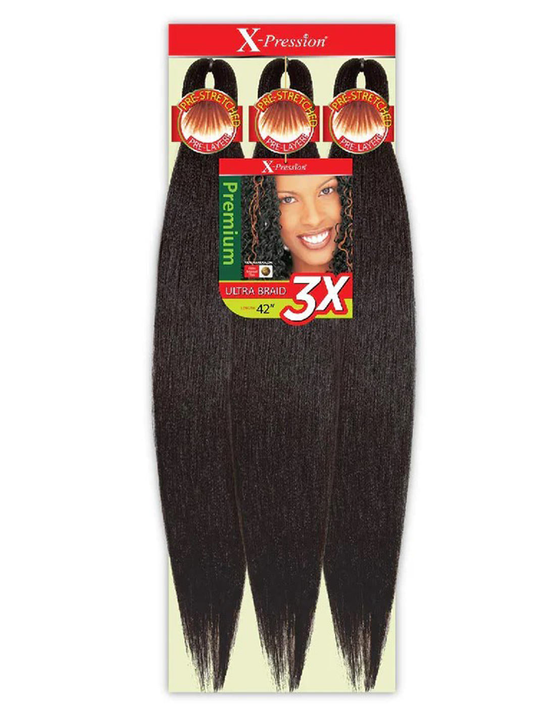 3 x Outre X-Pression Pre-Stretched Ultra Braid 42"