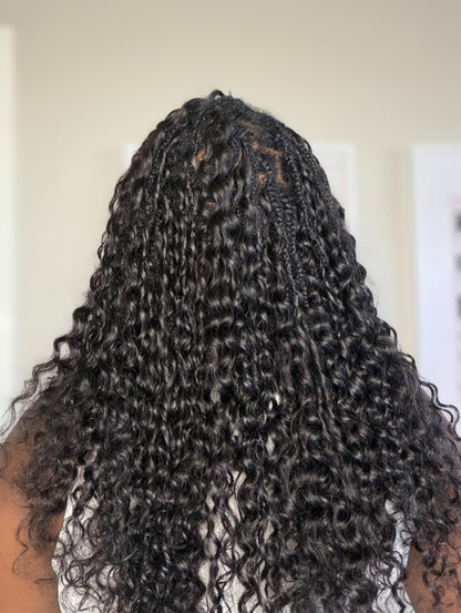 Zury Hollywood - 100% Human Hair (Miracle Knots) Crochet - Deep 18" Model Image Back
