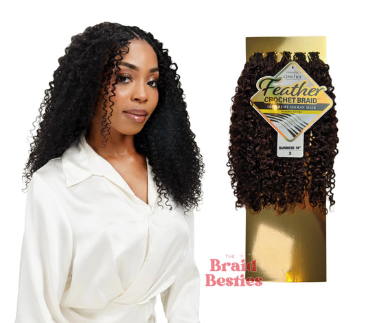 Zury Hollywood - 100% Human Hair (Miracle Knots) Crochet - Burmese 18" Colour 2: DARK BROWN