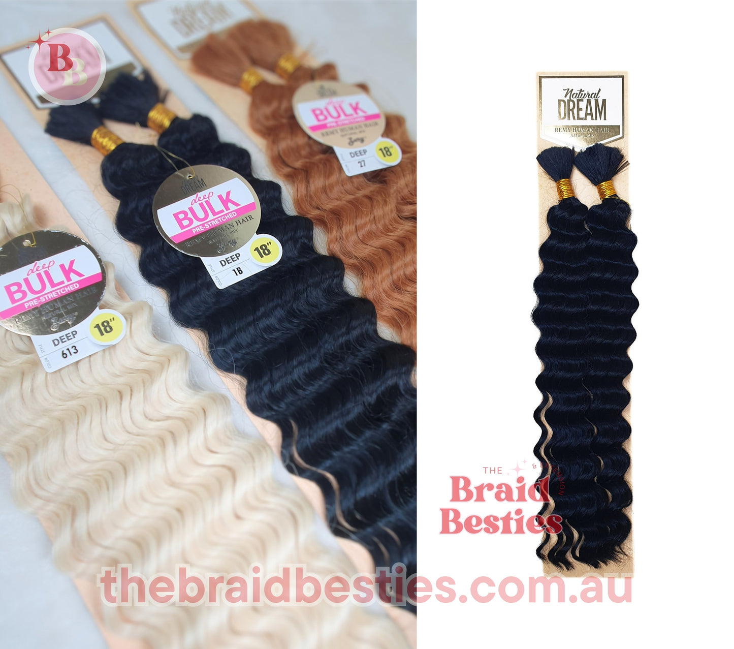 Human Hair Blend Braids Zury Natural Dream- Deep Bulk 18"