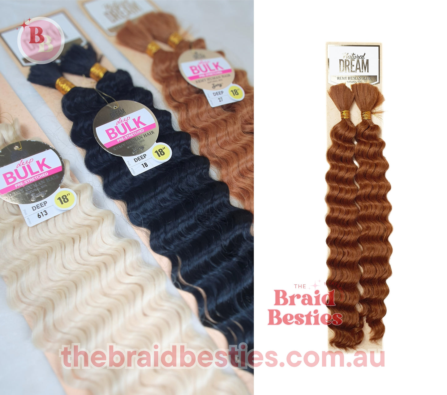 Human Hair Blend Braids Zury Natural Dream- Deep Bulk 18"