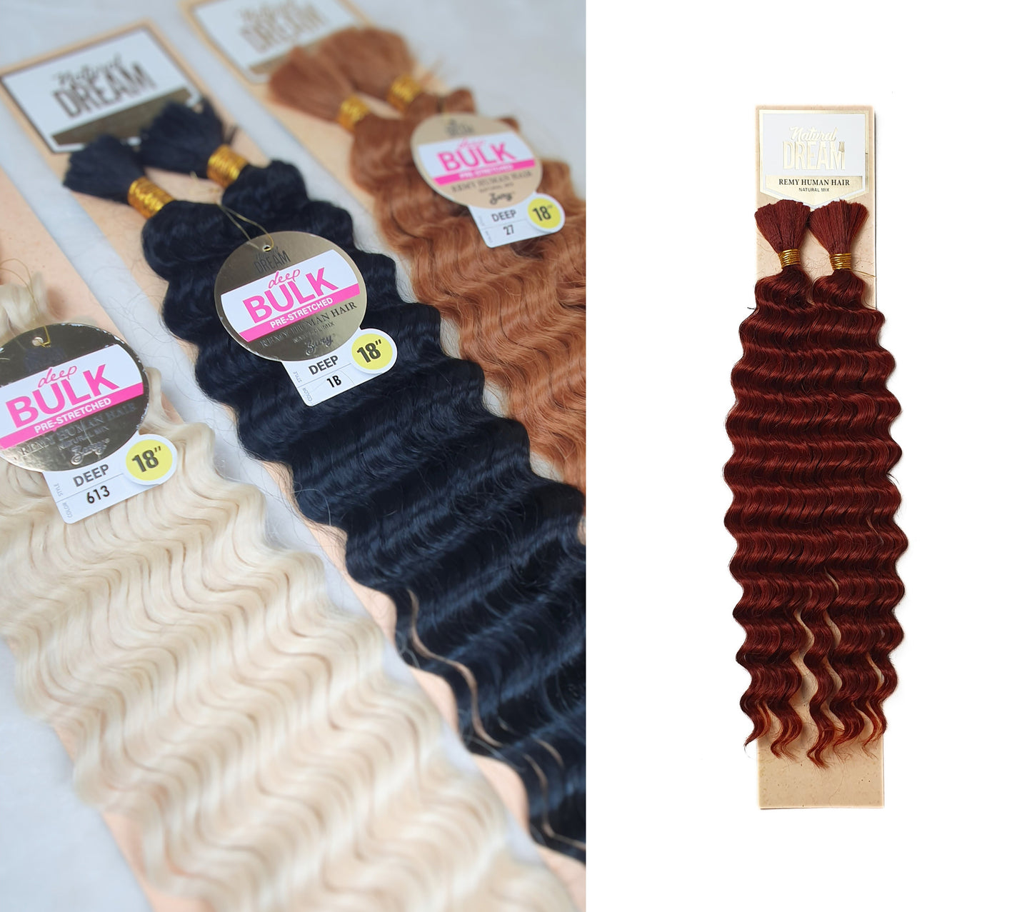 Human Hair Blend Braids Zury Natural Dream- Deep Bulk 18"