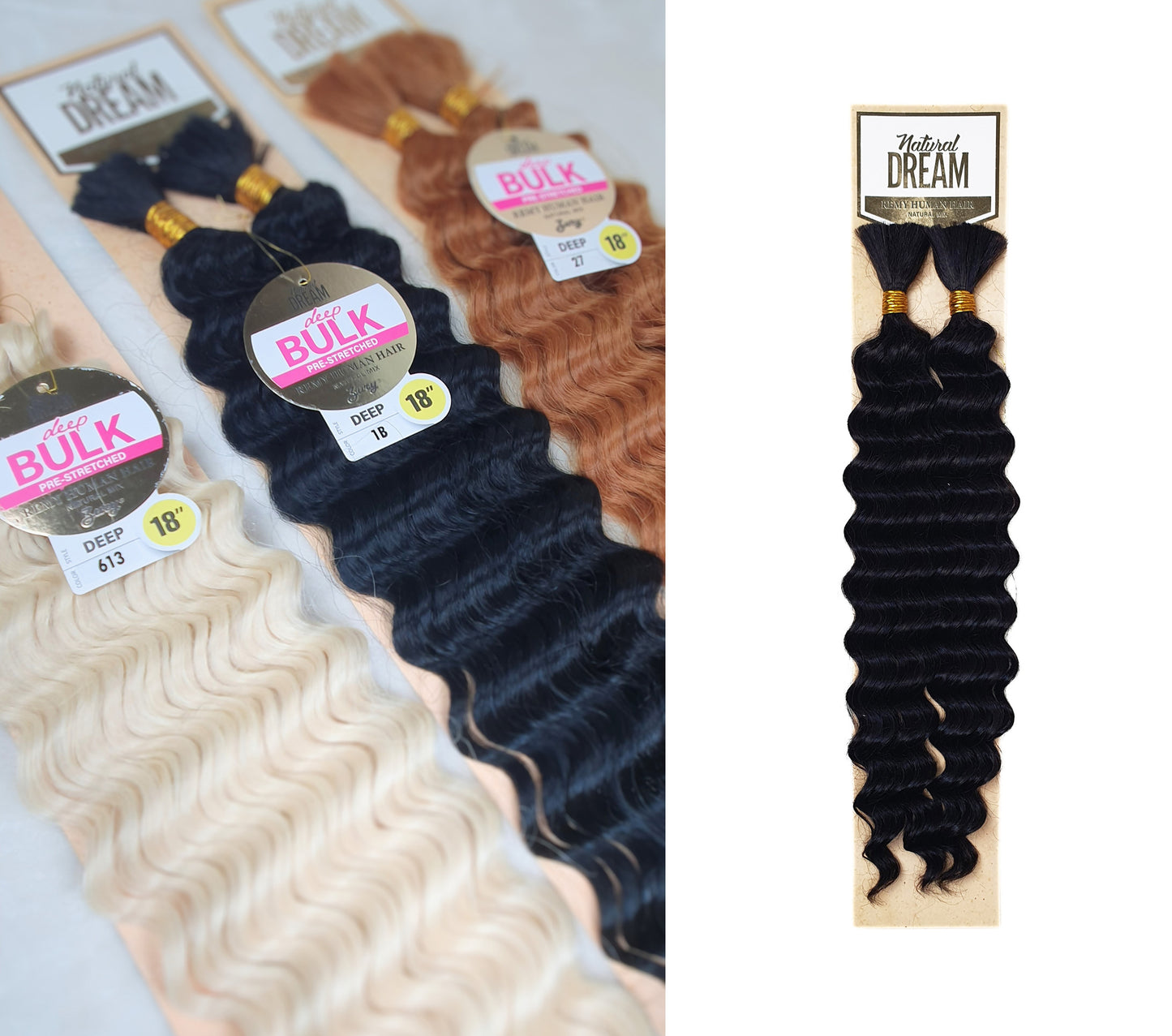 Human Hair Blend Braids Zury Natural Dream- Deep Bulk 18"