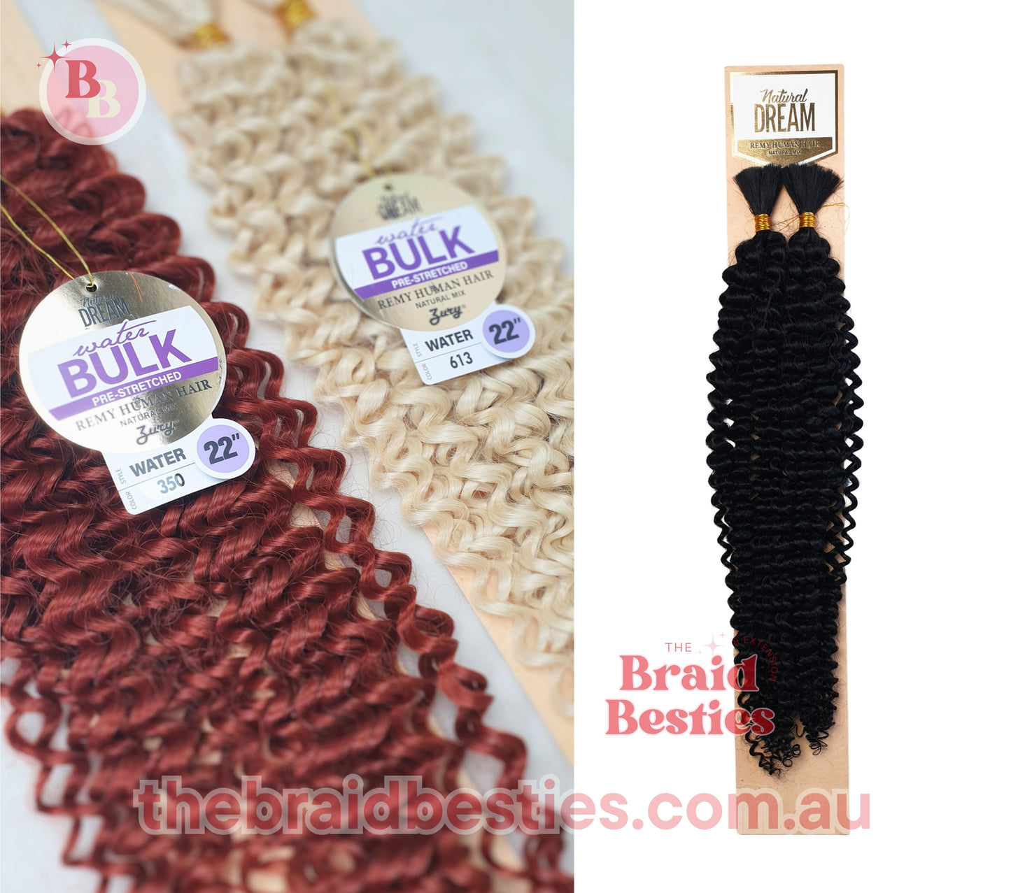 Human Hair Blend Braids Zury Natural Dream- Water Bulk 22"