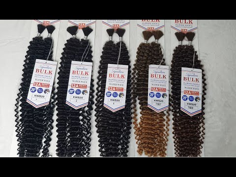 Human Hair Blend Braids Kima Signature Bulk- Water Wave 20" Unboxing