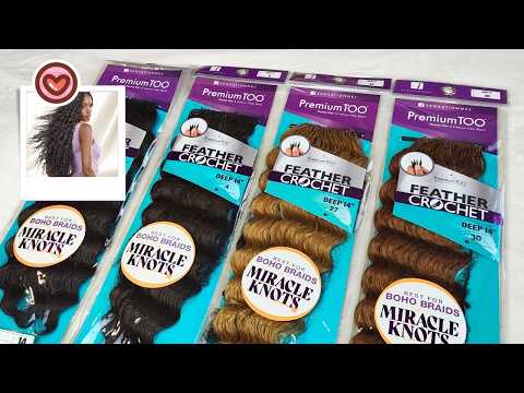 Sensationnel Premium Too - Human Hair Blend (Miracle Knots) Feather Crochet - Deep 14"
