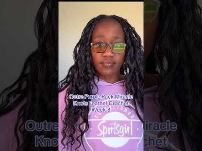 Outre Purple Pack Human Hair Blend (Miracle Knots) Feather Crochet - Hawaiian 18"